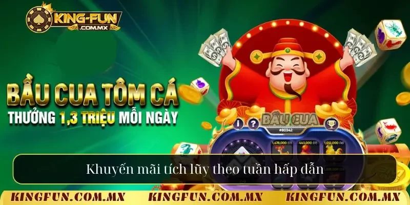 Khuyến mãi tích lũy theo tuần hấp dẫn